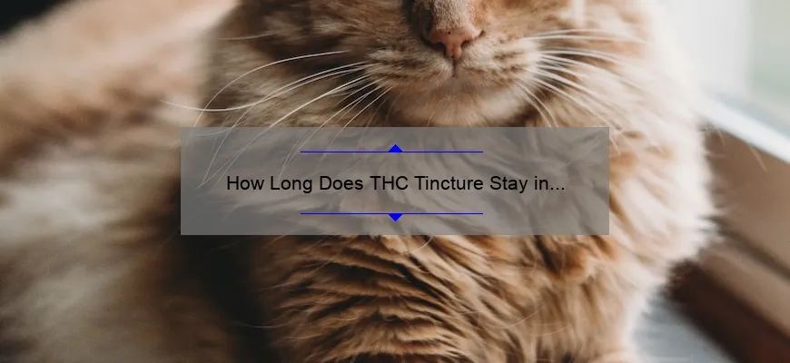 Quanto tempo uma tintura de THC permanece no corpo?