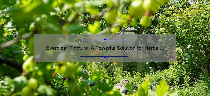 Tintura Everclear: uma solução poderosa para extrair ervas