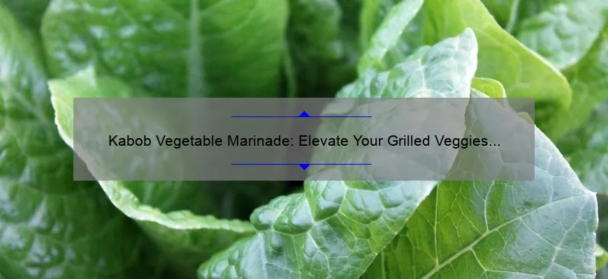Marinada de vegetais kabob: animar os legumes da grelha usando esta receita aromática