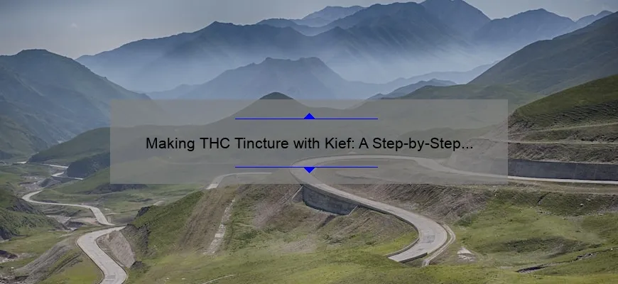 Fazendo uma tintura de THC com Kief: um guia passo a passo