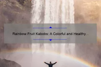 Cabobs de frutas arc o-íris: guloseimas coloridas e úteis